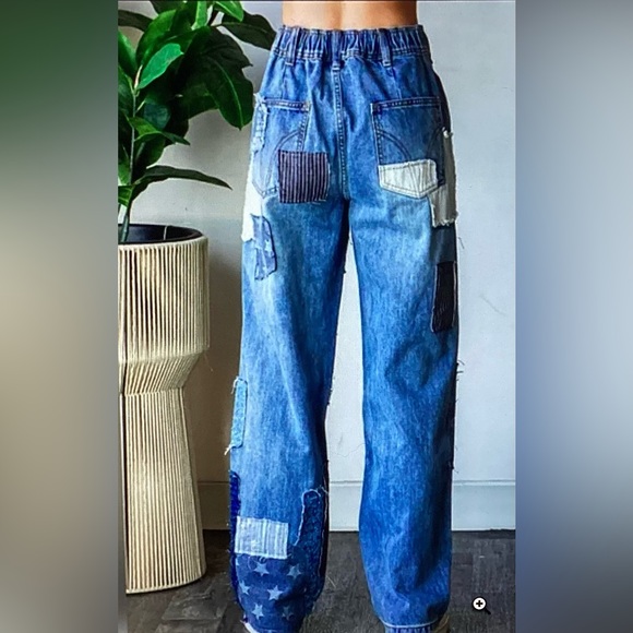 *STEAL* Oli & Hali Patchwork Denim Jeans - Picture 5 of 5